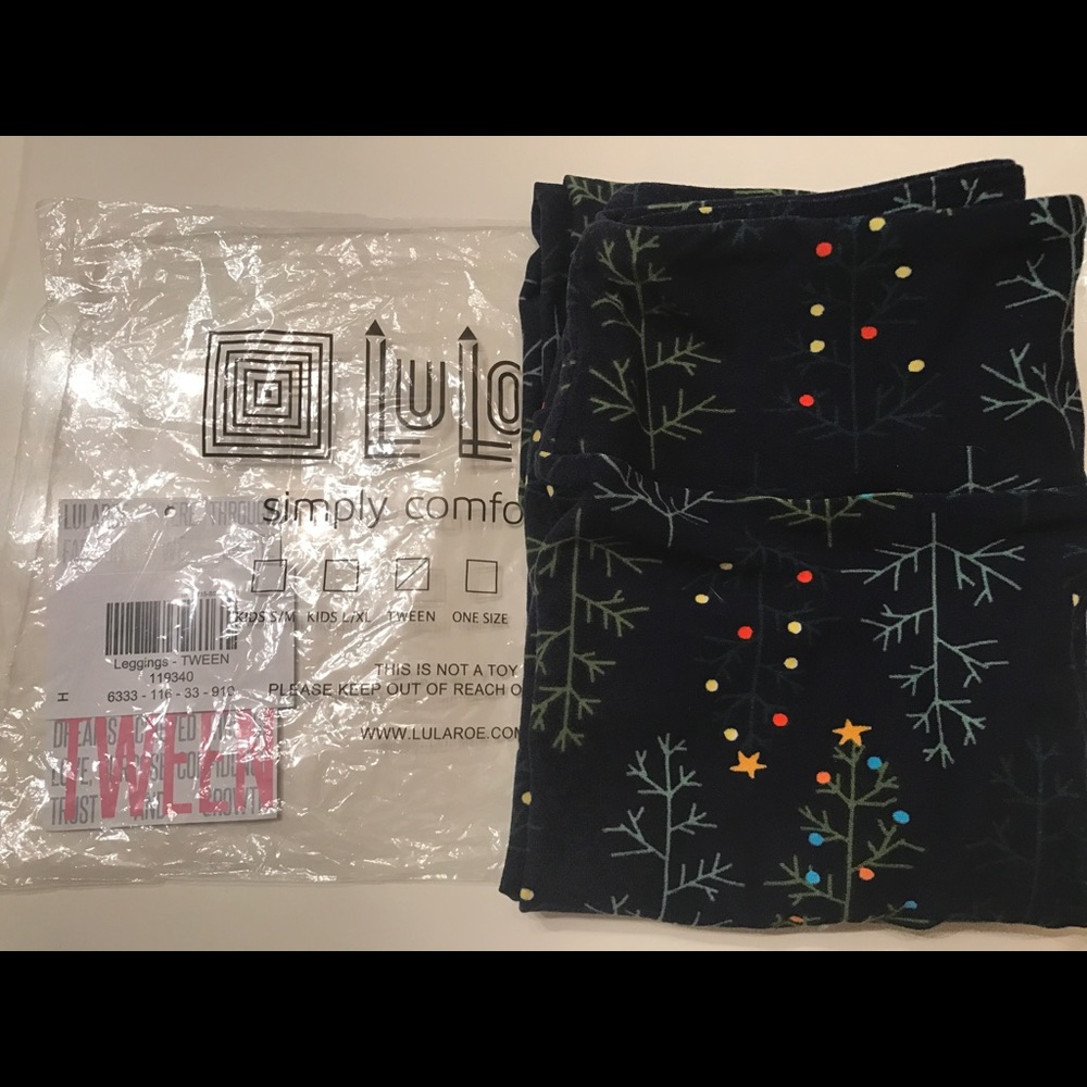 Tween Lularoe Christmas Tree Leggings
